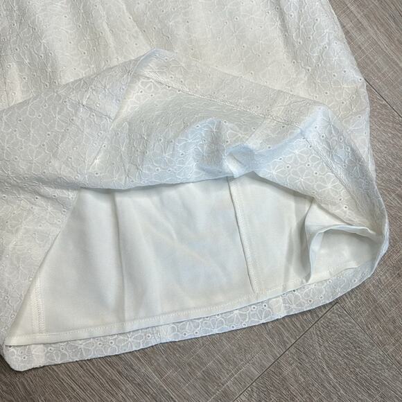 NWOT NBD REVOLVE White Floral Eyelet Spaghetti Strap Mini Dress Women’s - Picture 6 of 11